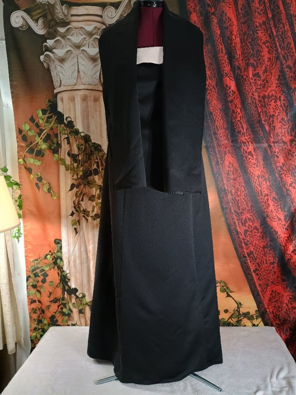 EUC VTG Urban Girl Nites Sz 20W Black & White Gown Sleeveless Formal Dress Shawl